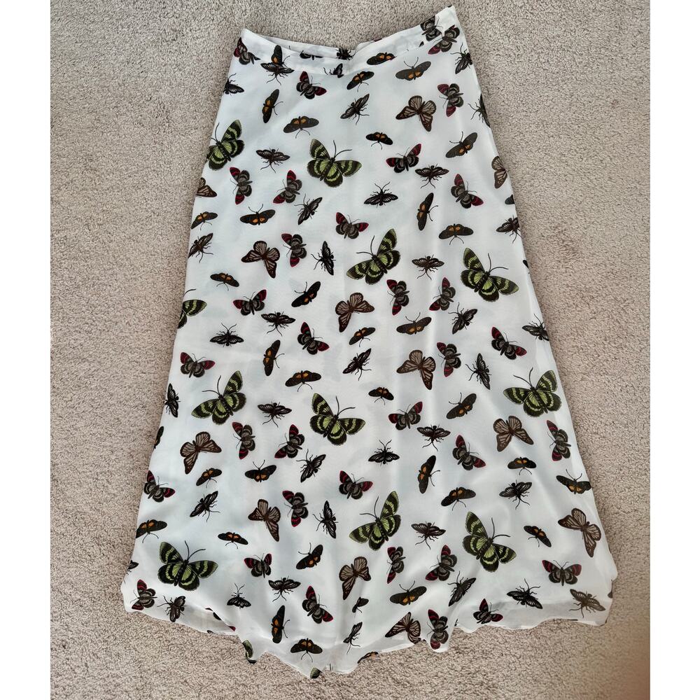 Y2K C. Wonder Butterfly Maxi Skirt A-Line Fairycore Womens Sz 0 - Picture 2 of 8